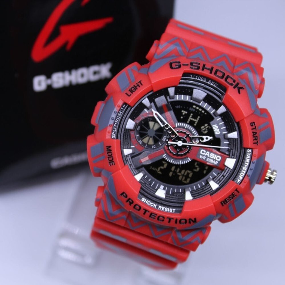 JAM TANGAN PRIA G SHOCK GA 110 ANTI AIR MOTIF RED