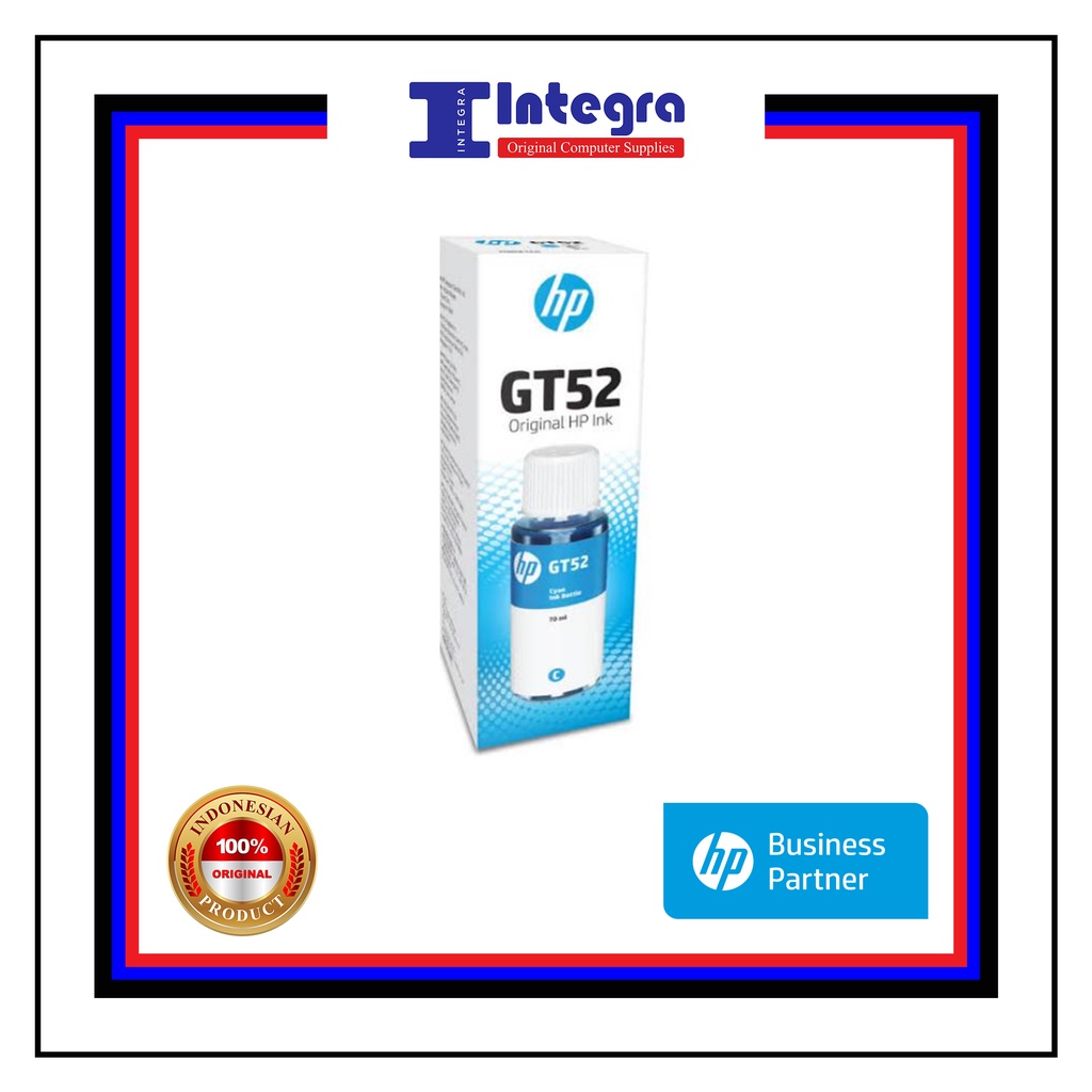 Tinta HP GT 52 Cyan Original Ink Bottle - M0H54AA HP Ink tank 115 315 415 Smart Tank 210 500 515 520 525 580 585 615 670 720 750