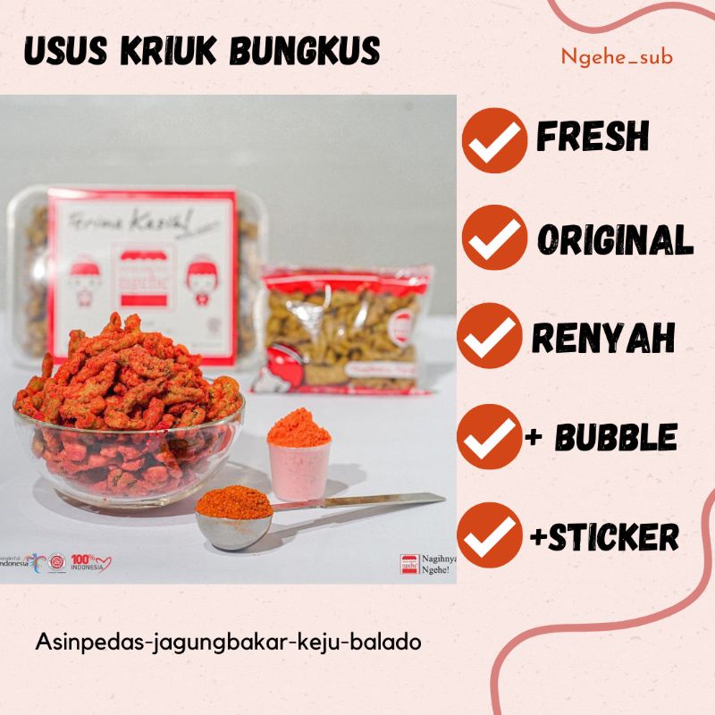 

Usus Goreng Crispy MaHe Kemasan Bungkus Termurah