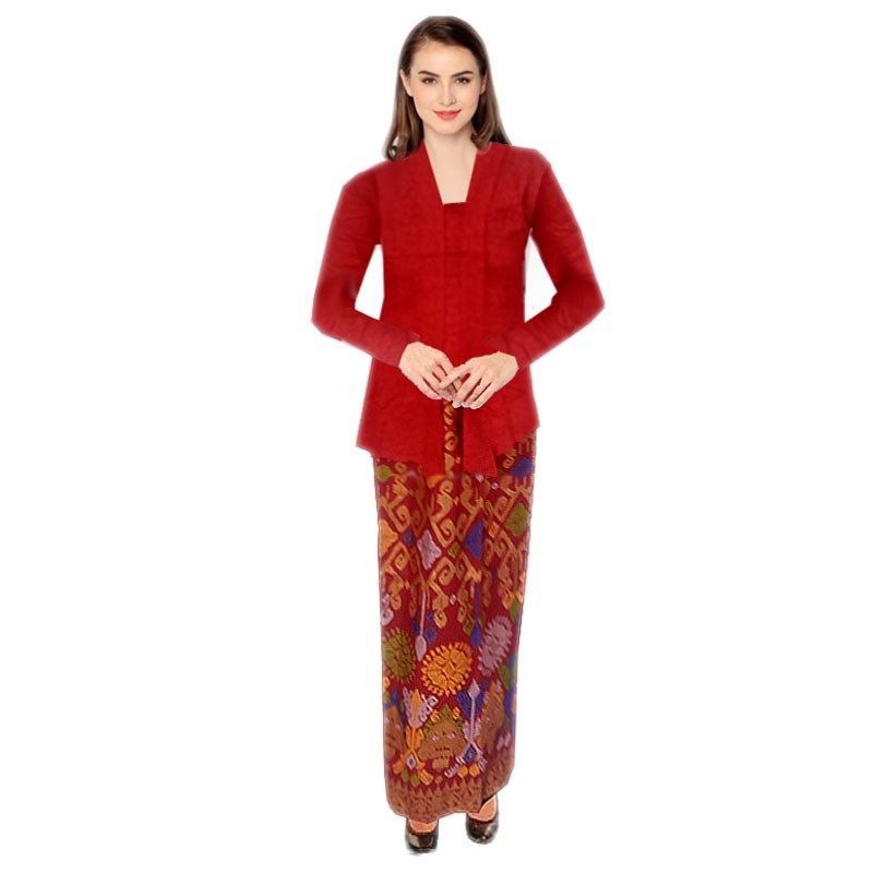 Set Kebaya Kutubaru Kartini Embos Plus Rok Songket Prodo