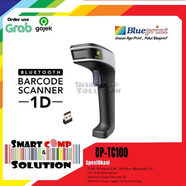 Barcode Scanner Blueprint CCD 1D Auto Scan USB + Bluetooth BP-TC100