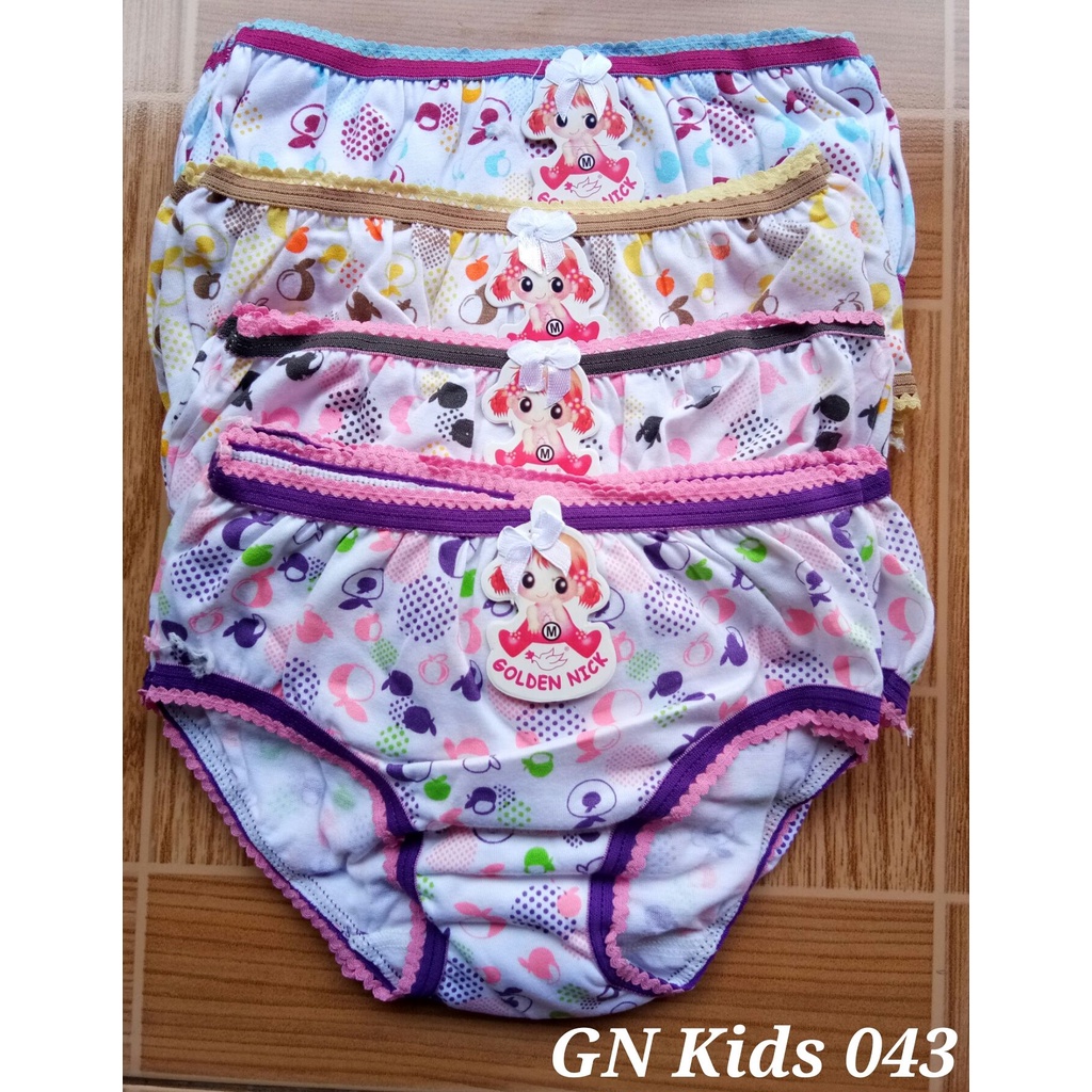 CD Golden Nick Anak GN 043 Sablon | Celana Dalam Anak Perempuan Goldennick | Open Sorx Ecer Satuan