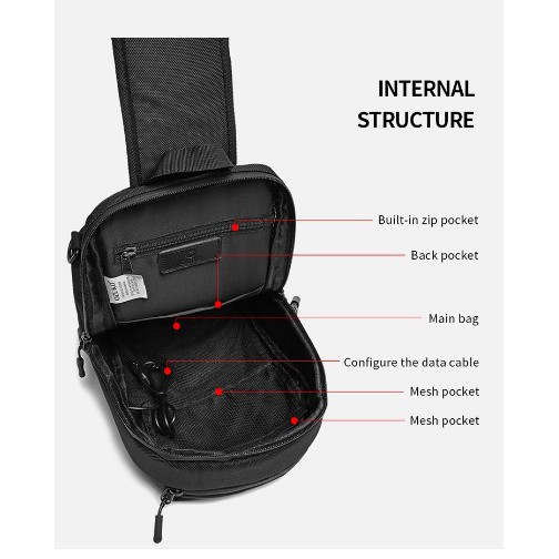 OZUKO 9262 Tas Selempang Pria Anti Air Sling Bag Pria By Japan Design WATCHKITE WKOS