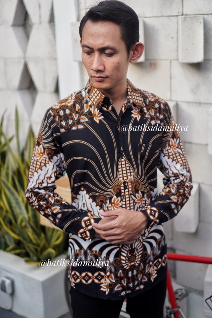 Sidamuliya Batik Kemeja Pria Slimfit Premium Auriga Lengan Panjang