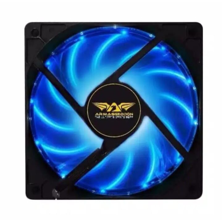 Fan Casing / Kipas PC 12 INC Armagedon LED – Merah&amp;Biru