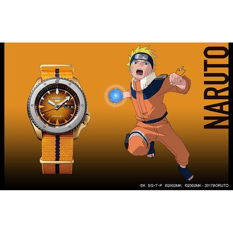 Seiko 5 Sports Naruto & Boruto SRPF70K1 Naruto Uzumaki Limited Edition - Jam Tangan Pria
