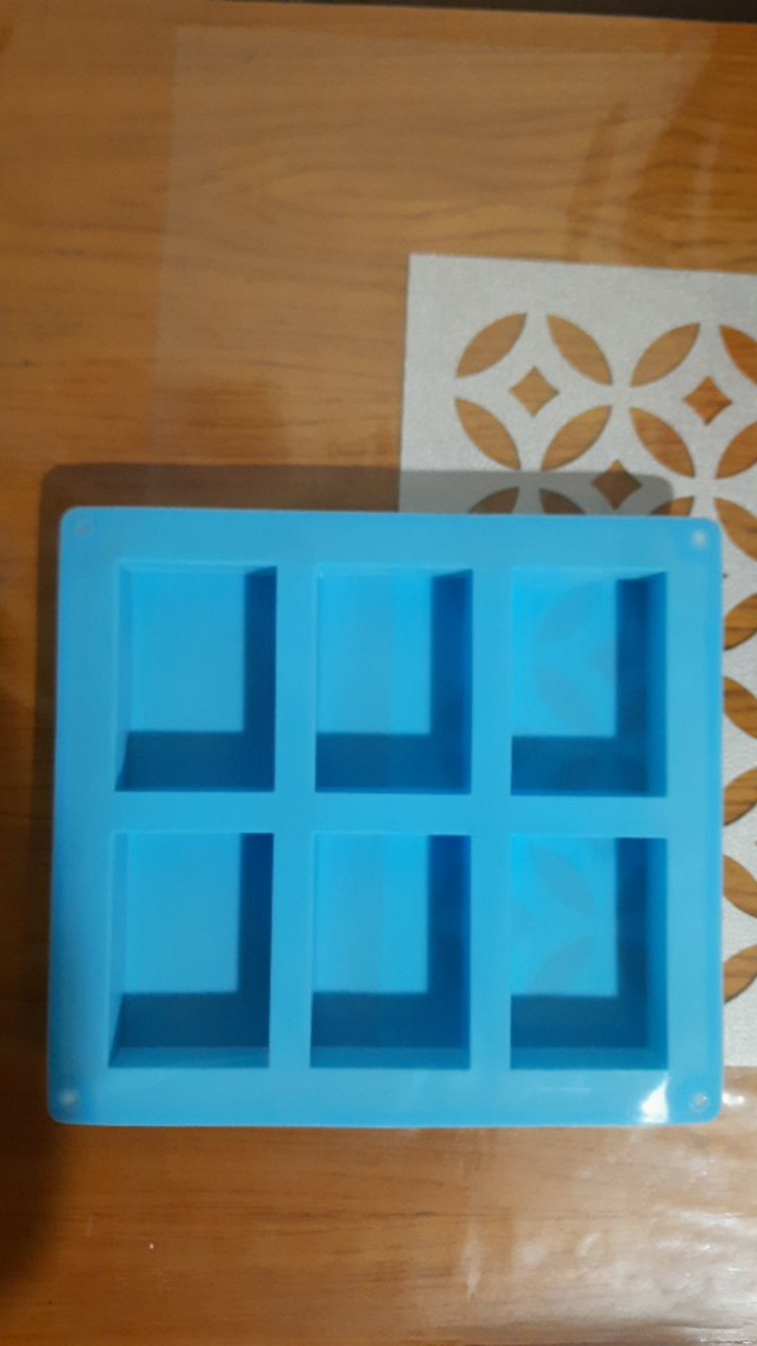 Max Cetakan Sabun Kue Handmade Diy Bentuk Persegi Panjang Bahan Silikon Dengan 6 Rongga