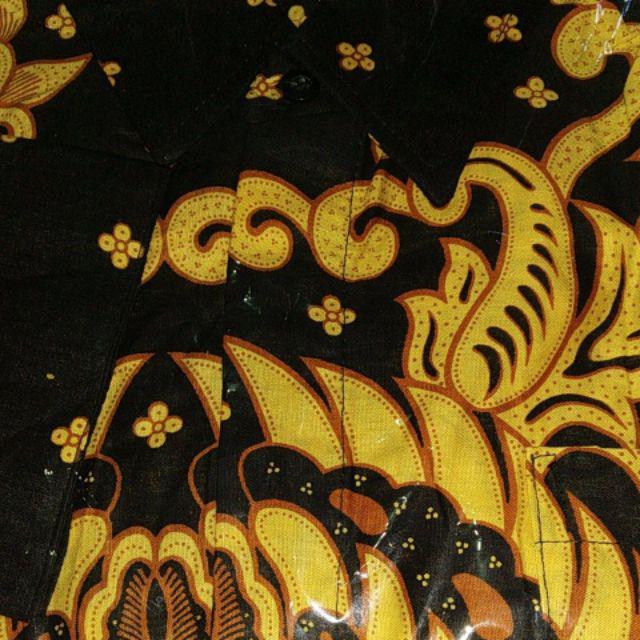 Cahaya Batik Hrb026 Kenongo Kemeja Tosca Pendek Pekalongan Padi M L Xl Sogan Tulis Kemeja Batik