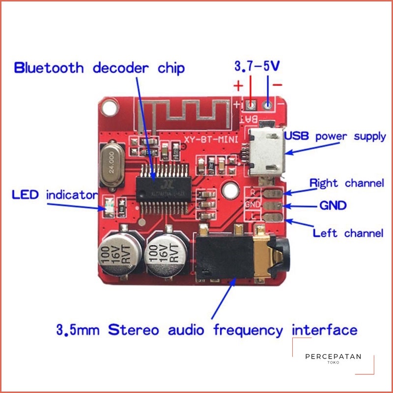 XY-BT-Mini Bluetooth decoder board MP3 lossless mobil speaker amplifier modifikasi Bluetooth 4.1 amplifier papan sirkuit