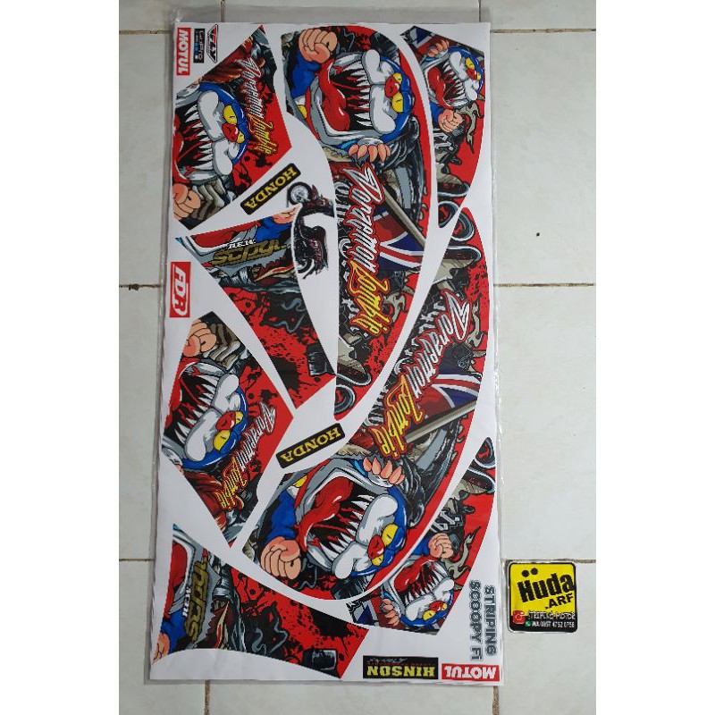 striping scoopy new sticker new scoopy decal new scoopy fi variasi scoopy fi new "DORAEMON ZOMBIE"