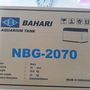 Aquarium Kaca Bending Bahari NBG-2070 Tank Ikan Aquascape Akuarium