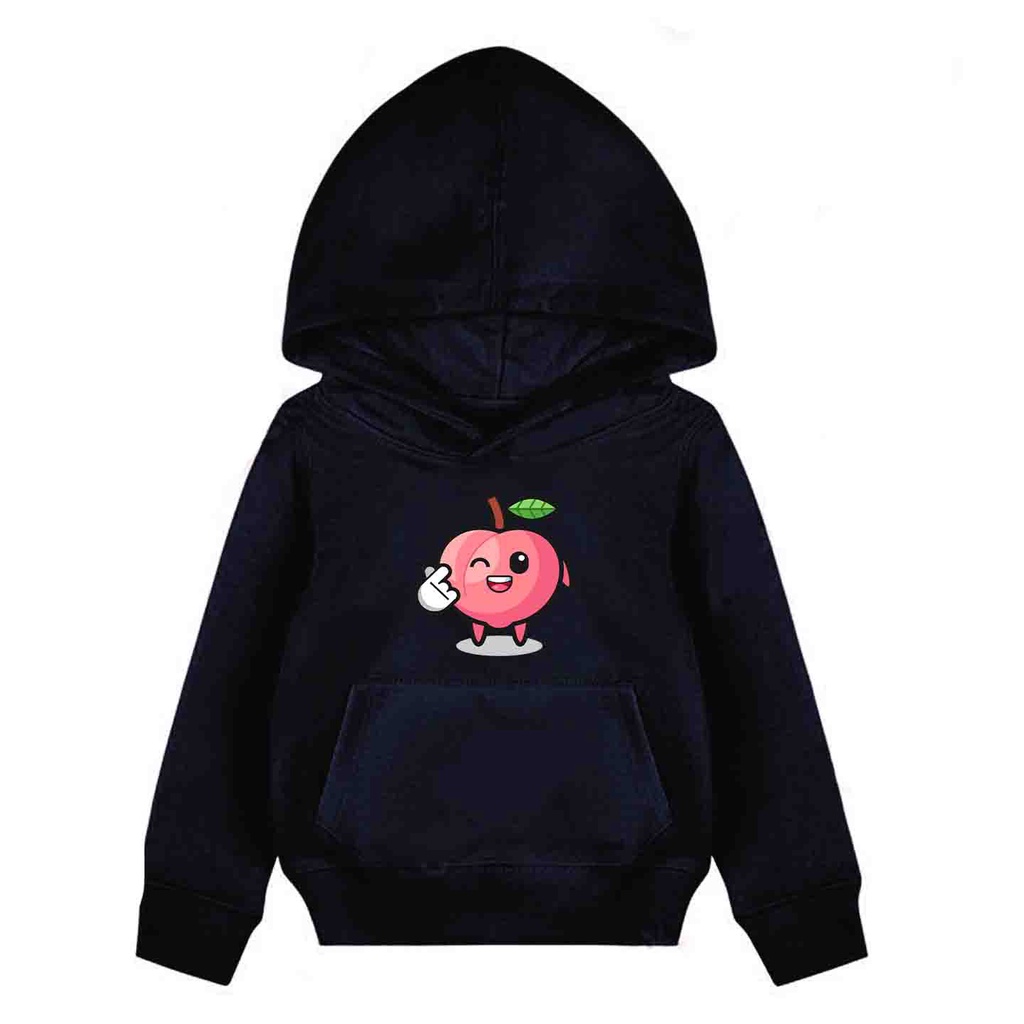 Hoodie Anak Peach Sarang Sweater Pakaian Fleece Anak