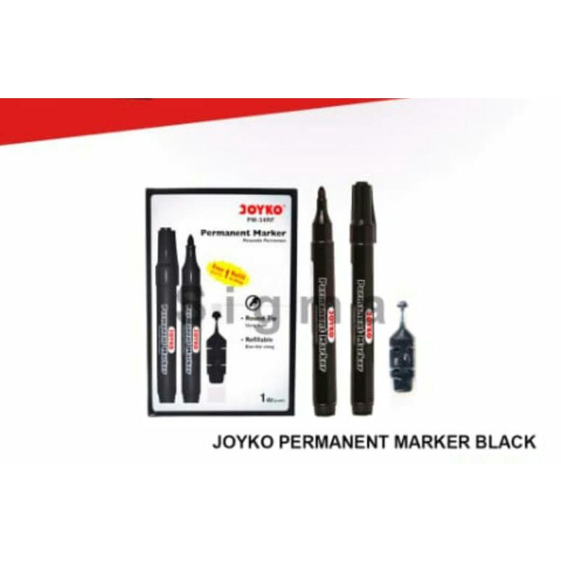 

Spidol permanen hitam JOYKO plus refil