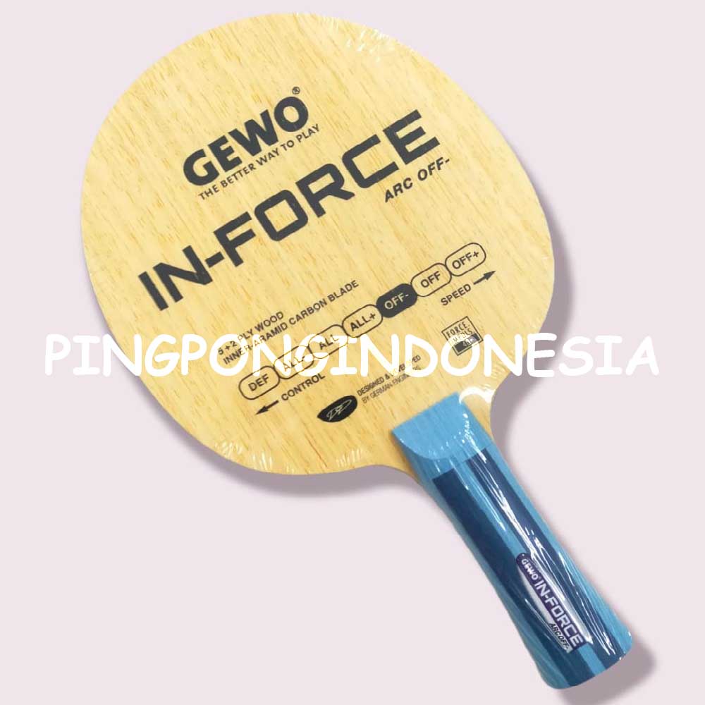 Gewo In-Force ARC OFF- - Kayu Pingpong Blade Tenis Meja Bet Bat Offensive InForce