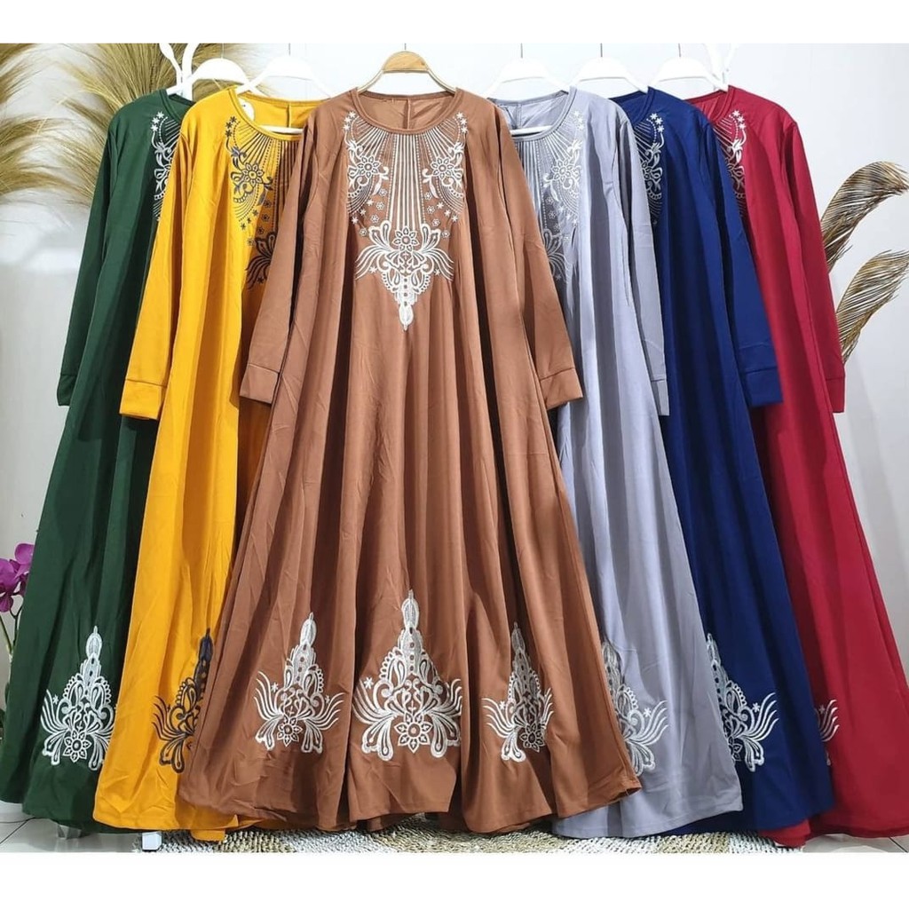 westylis Gamis Bordir Abaya Cantik Premium ( Real Pick