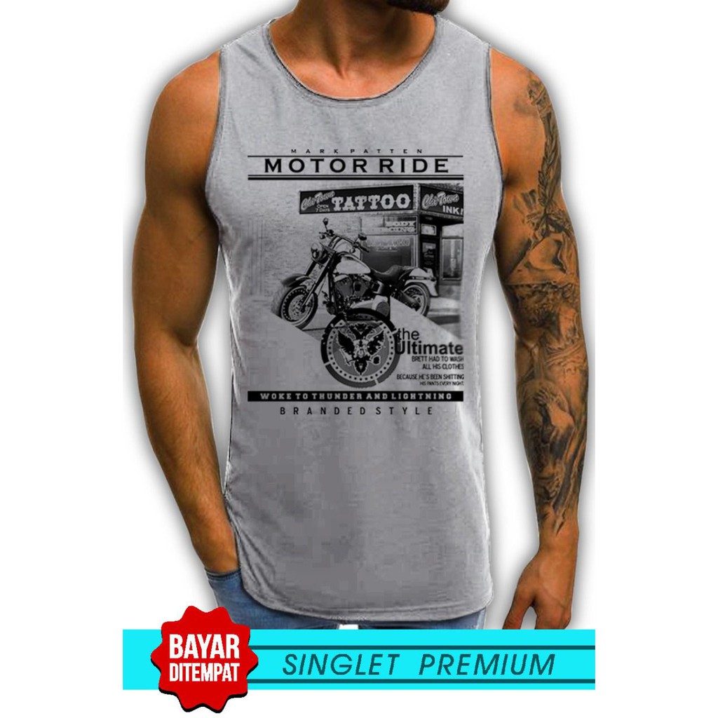 SINGLET LEKBONG PRIA (MOTOR RIDE) / SINGLET LEKBONG GYM /LEKBONG / SINGLET/KAOS DALAM PRIA/KUTANG