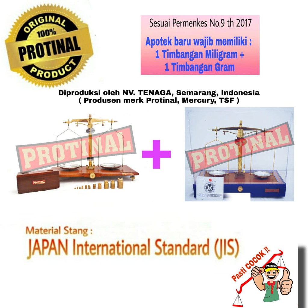 Paket PROTINAL Timbangan Emas / Neraca Obat / Timbangan Gram dan Miligram / Timbangan Apotek