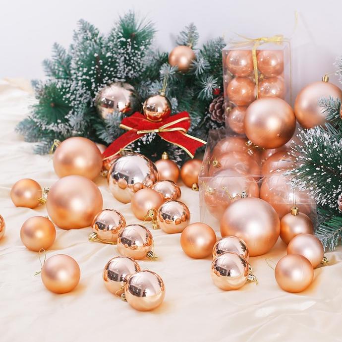 

Ready Bola Natal Rosegold Isi 24 Murah Ornamen Hiasan Natal Rose Gold Grosir