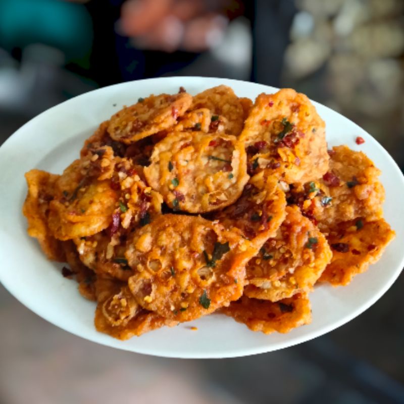

keripik tempe pedas daun jeruk | tempe bandung