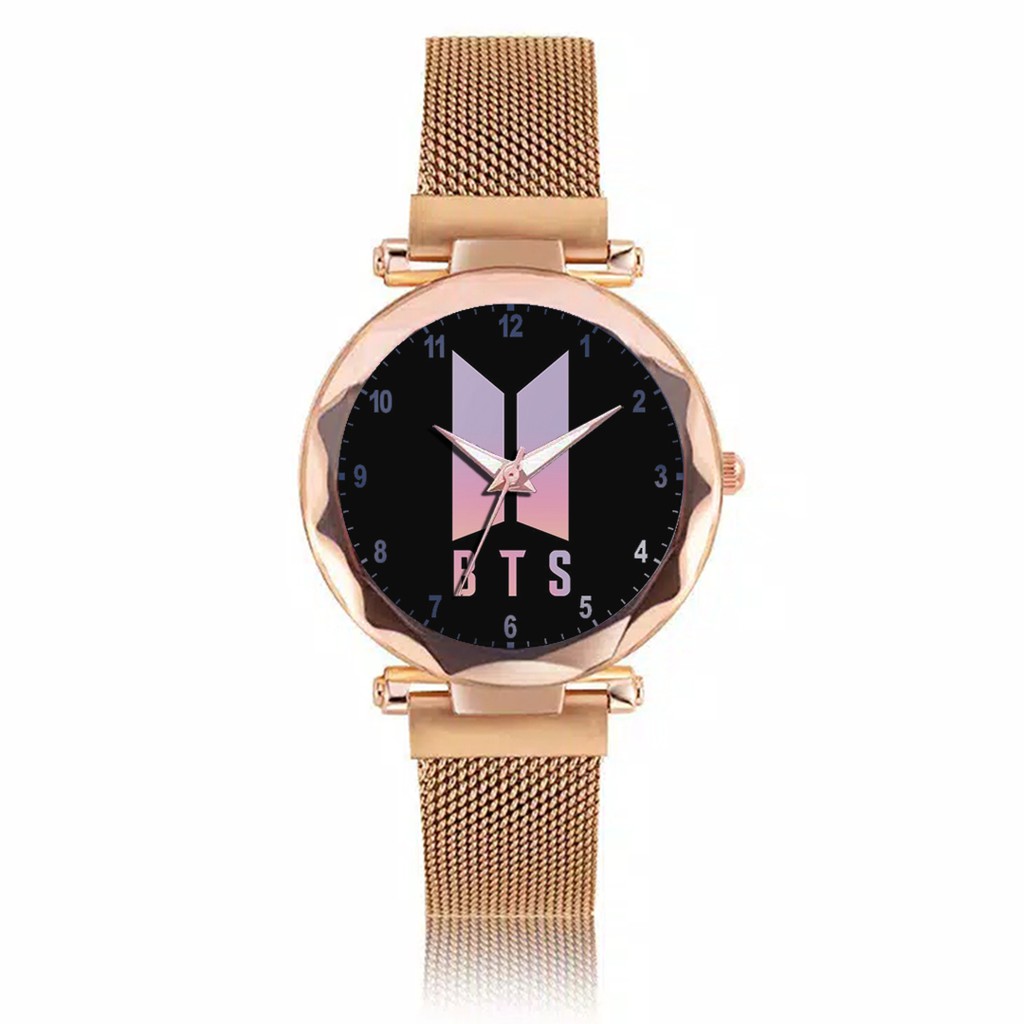 Jam Tangan Wanita Custom - KPOP BTS Free Box &amp; Batre Cadangan 9