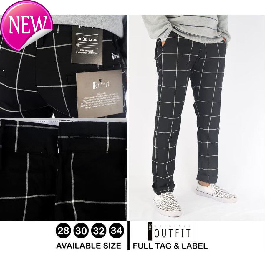 CELANA PRIA - CELANA PANJANG TROUSERS TARTAN - CELANA PANJANG KOTAK-KOTAK - CELANA PANJANG PRIA