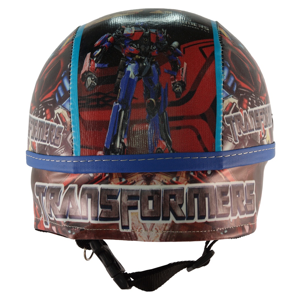Helm Anak Untuk Usia 1-4 Tahun Motif Transformer - Biru Putih