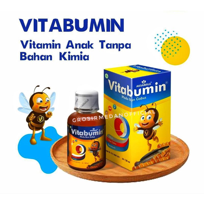 VITABUMIN SIRUP 130 ML - MADU IKAN GABUS TEMULAWAK - PENAMBAH NAFSU MAKAN ANAK