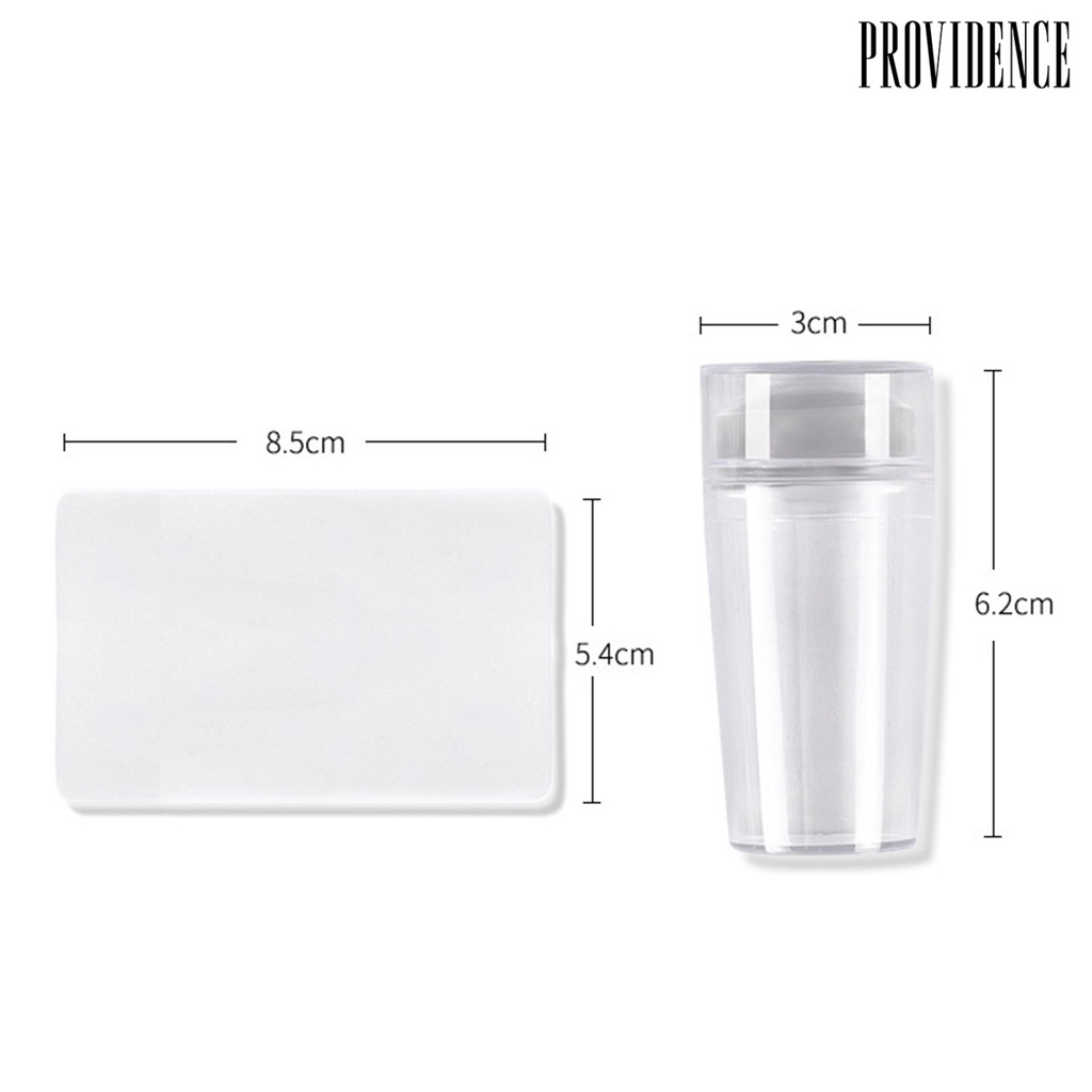 Providence Double Head Nail Stamper Non-Deformed with Scraper Silicone Seal Nail Stamping Printing Tips Tool for Manicure