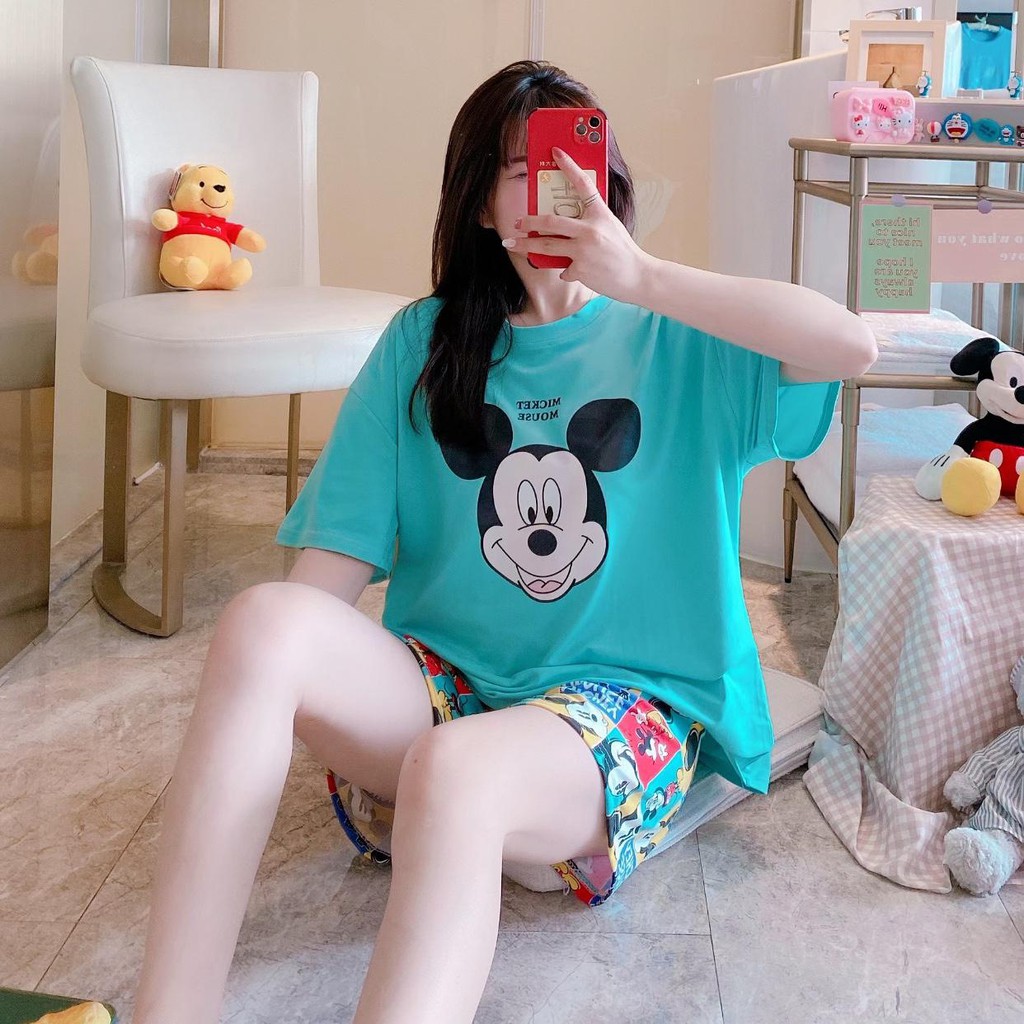 Baju Tidur Piyama Set/Piyama Wanita Import/Baju Piyama Pendek/Short Sleep Wear-J19-Tosca Miky