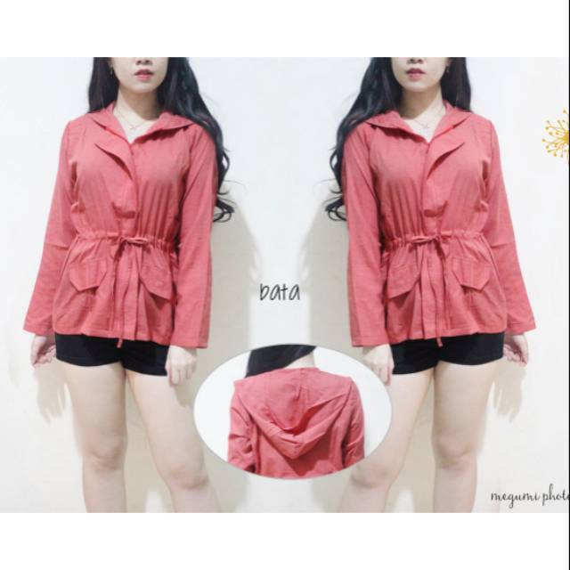 Jaket wanita loy resleting depan(3wrn)