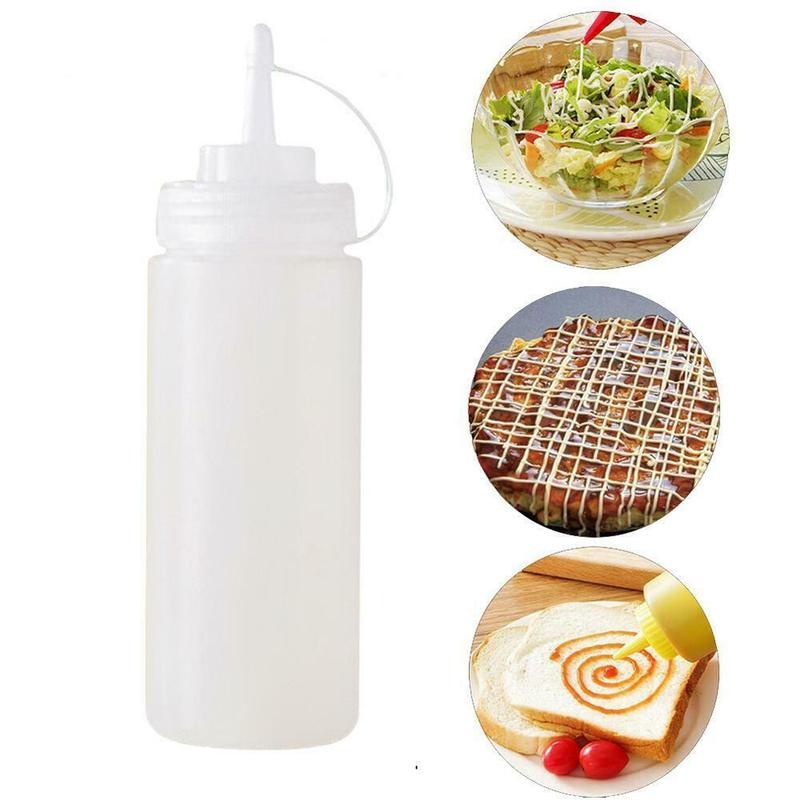 (240-500Ml Botol Dispenser Saus / Kecap / Salad Bahan Plastik Untuk Dapur