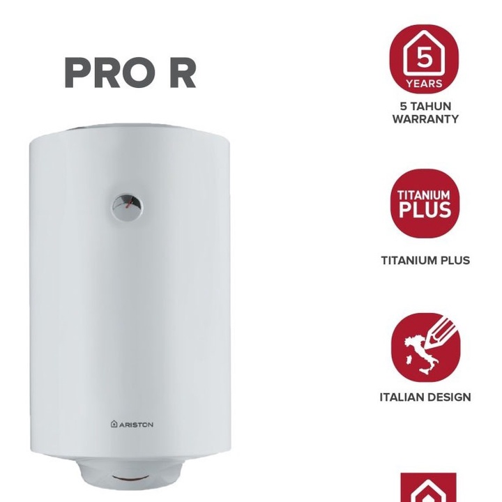 ARISTON Electric Water Heater Medium Capacity - Pro R 80 Liter 1200 Watt