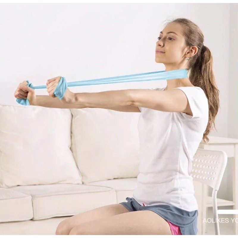 3605 AOLIKES RESISTANCE BAND TALI STRETCHING YOGA FITNESS GYM PILATES