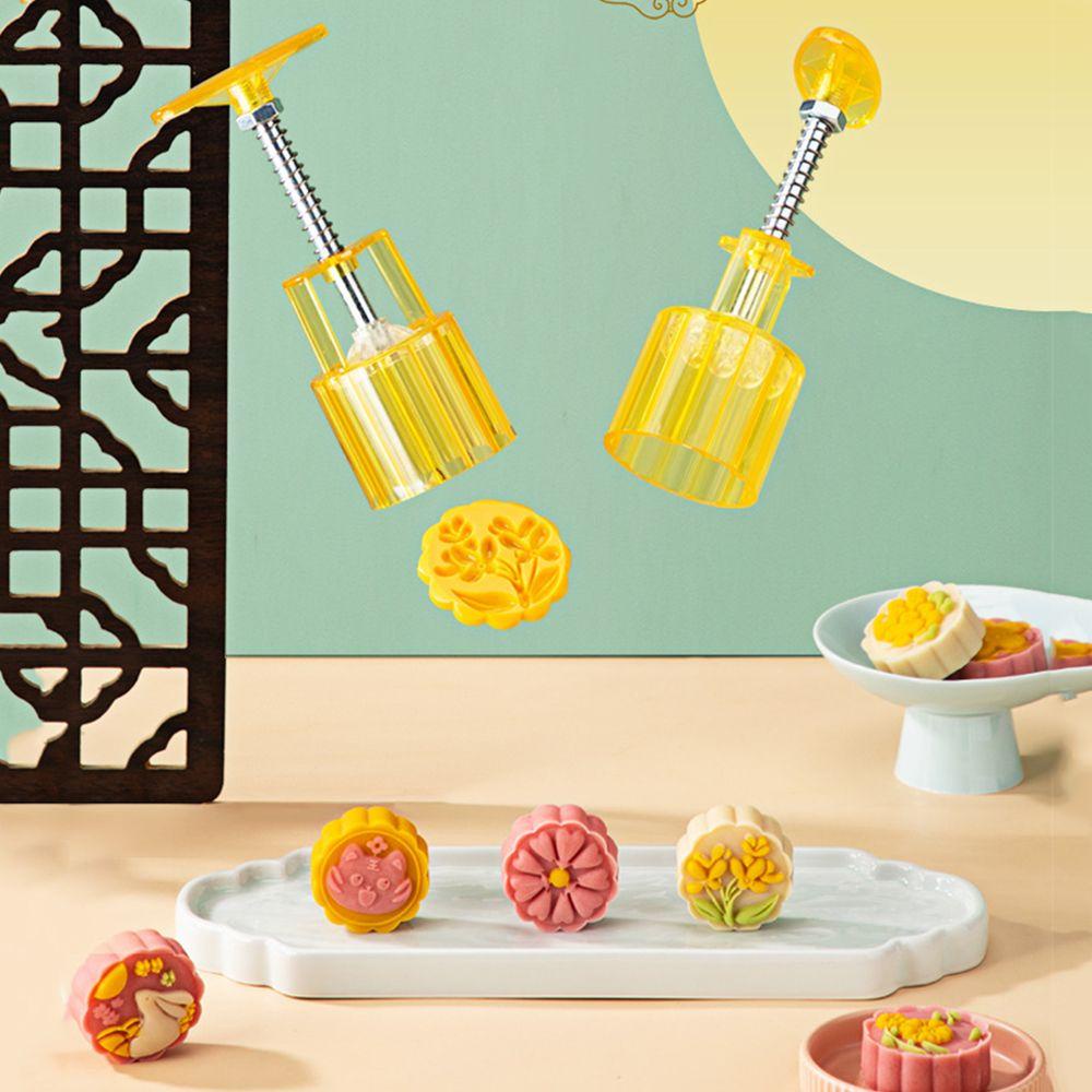 [Elegan] Cetakan Mooncake Lucu Untuk Memanggang Kue Kacang Plum Blossom Hand Press|Cetakan Kue Mangkok