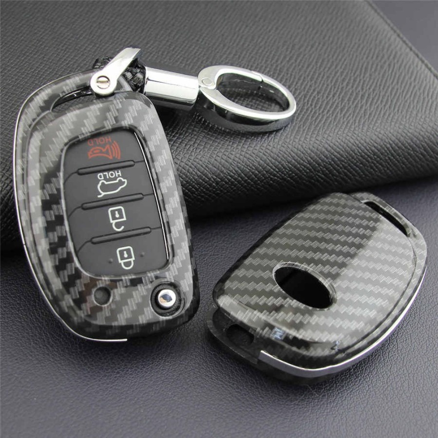 Casing Kunci Mobil Carbon Key Case Cover HYUNDAI CRETA