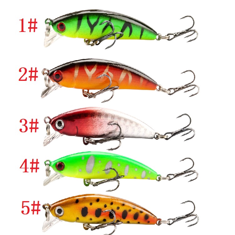 100Pcs New Sinking Minnow Umpan Pancing 5cm 5g Swimbait Fishing Lure Ikan Bass Kail Memancing Tackle