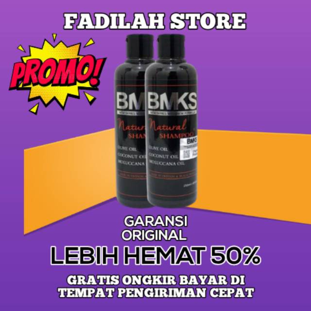 BMKS SHAMPOO HITAM KEMIRI BPOM / SHAMPO KEMIRI penghitam rambut permanen uban shampo praktis