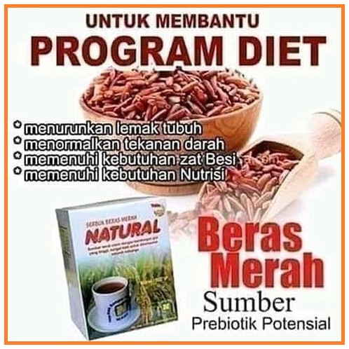 

SERBUK BERAS MERAH Organik NASA Membantu diet sehat
