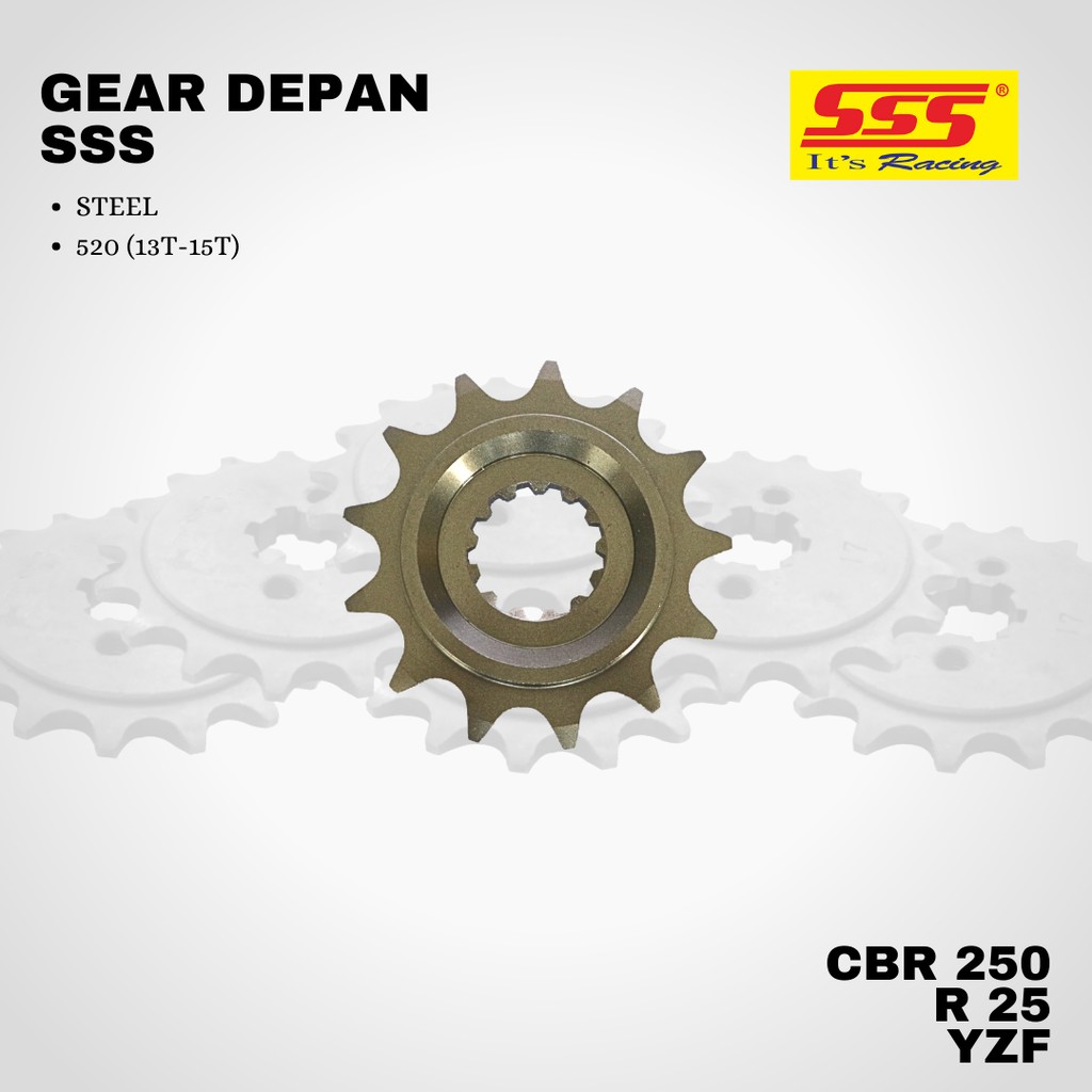 Gear gir YZF R25 NINJA 250 sss 520 13 14 15 16 STEEL