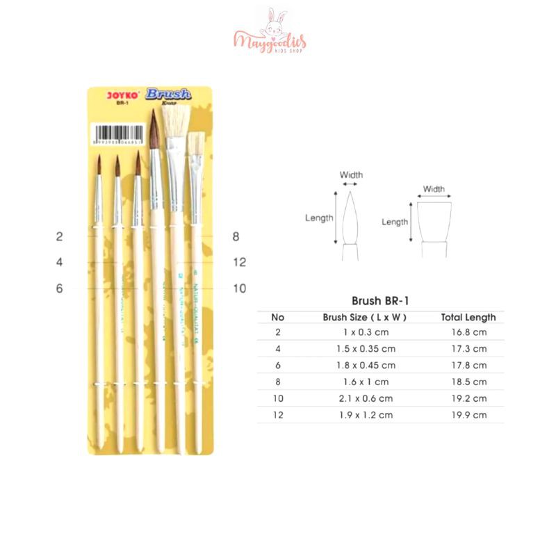

Joyko Brush Set isi 6pcs