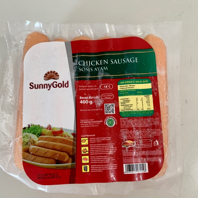 

Sosis Ayam Sunnygold/chicken sausage