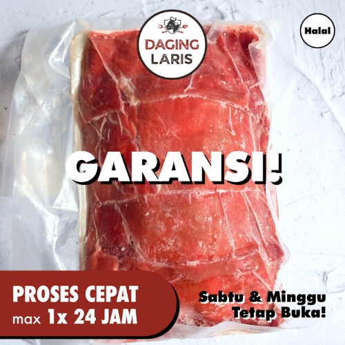 Beef Slice 1kg 500gr Tanpa Lemak Shabu Sukiyaki Sliced Daging Laris