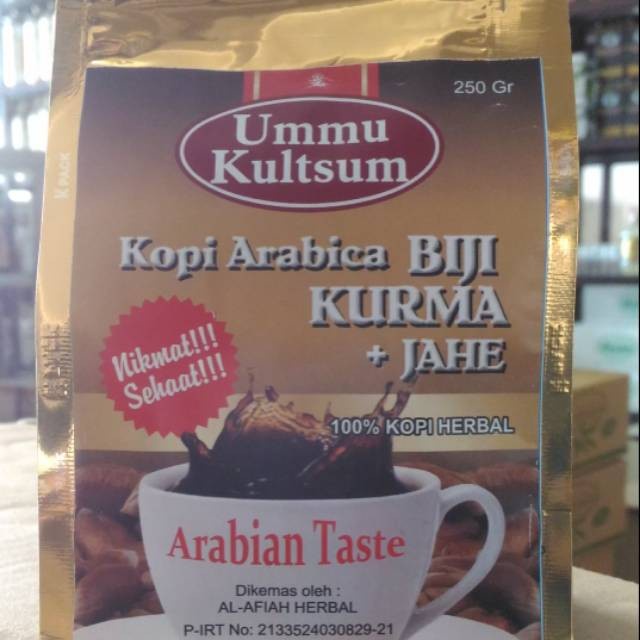 

Kopi Arabica Biji kurma + jahe isi 250 gr 100% kopi herbal