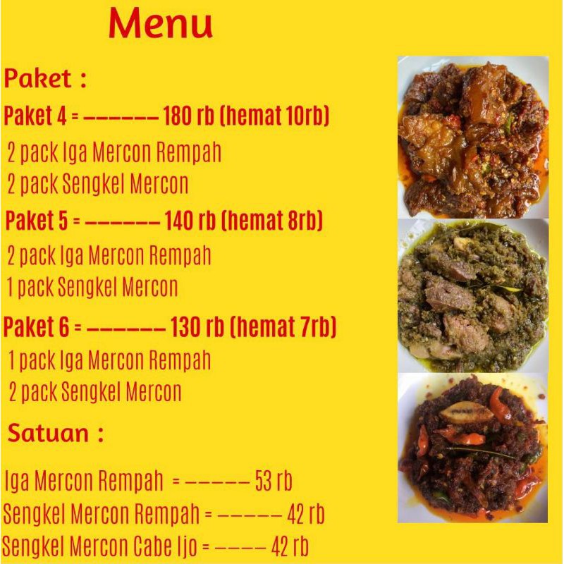 

NEW !! PAKET HEMAT 6 ( 1 PACK IGA & 2 PACK SENGKEL MERCON )