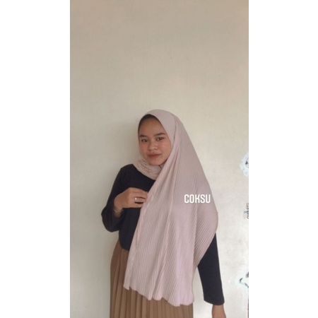 HIJAB PASHMINA PLISKET PREMIUM PLEATED SHAWL LIDI TERLARIS TERMURAH