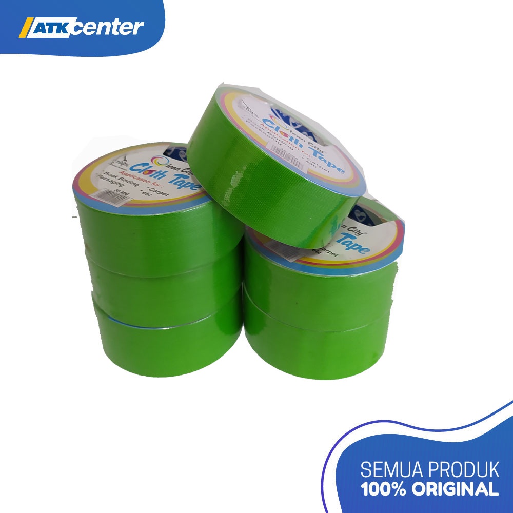 

Cloth Tape / Lakban Kain Olean City 1.5" (36 MM X 10 M) Hijau Muda