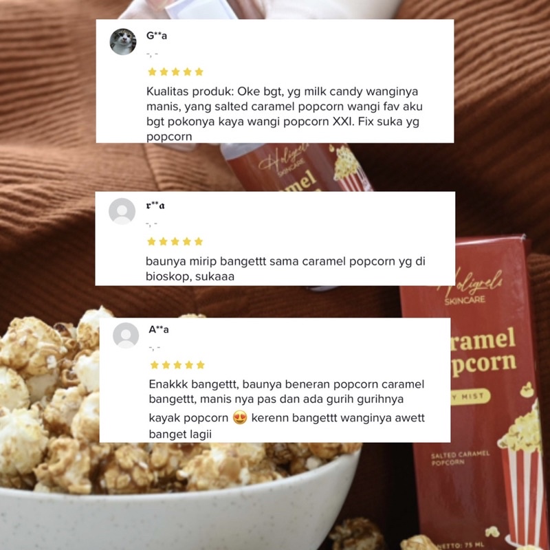 Beli 1 GRATIS 1 Parfum Popcorn Caramel - Bodymist Holigrels Caramel Popcorn CGV XXI