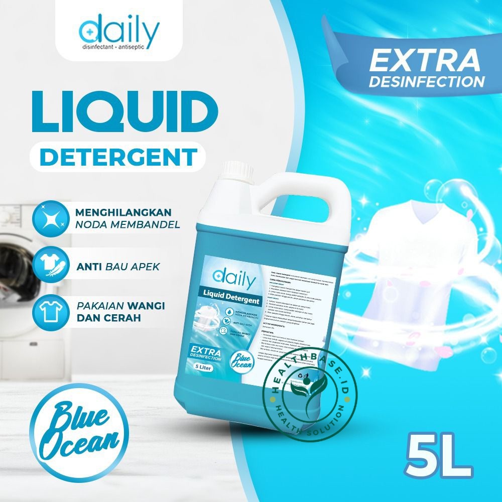 DETERJEN CAIR PREMIUM LIQUID LAUNDRY DETERGENT 5 LITER | PEMBERSIH NODA DAN PENCERAH PAKAIAN