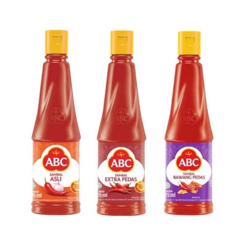 

Abc Sambal Asli 275ml | Abc Sambal Bawang Pedas 275ml | Abc Sambal Extra Pedas 275ml