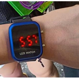 Jam Tangan LED Digital Anak – LED Watch Kotak – Jam Anak Unisex